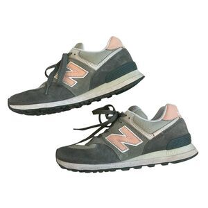 New Balance 574 Green Pink Suede Casual Sneaker Shoes Women’s Size 10 WL574SZ2